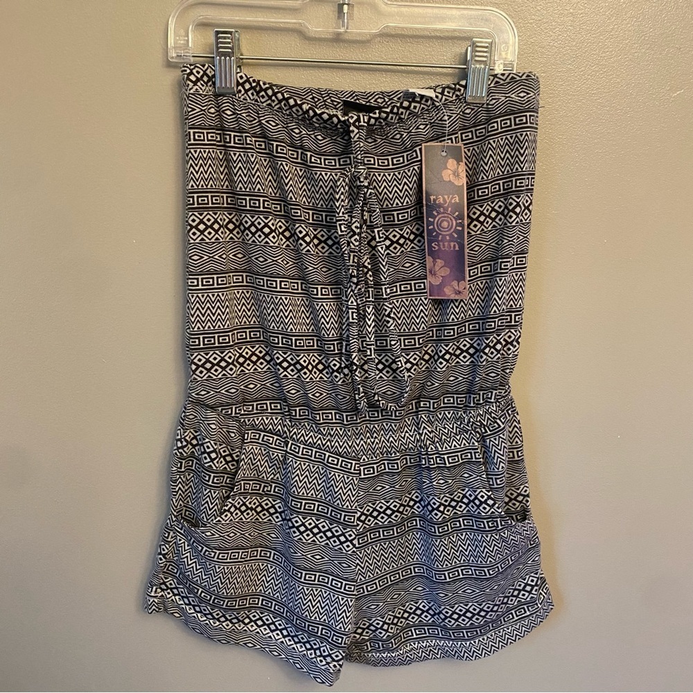 NWT Raya Sun Size XS Boho Strapless Romper